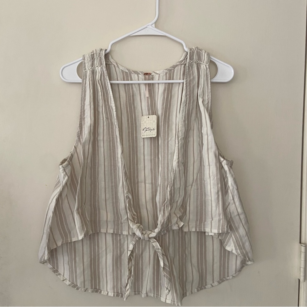 Free People Sleeveless Tie-Front Top